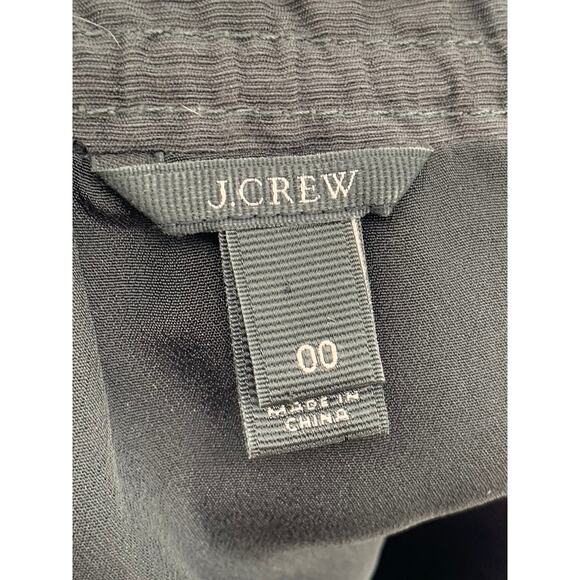 J.CREW Women's Black Solid Smocked Waist Pull-On Casual A-Line Mini Skirt SZ 00 - Picture 9 of 10